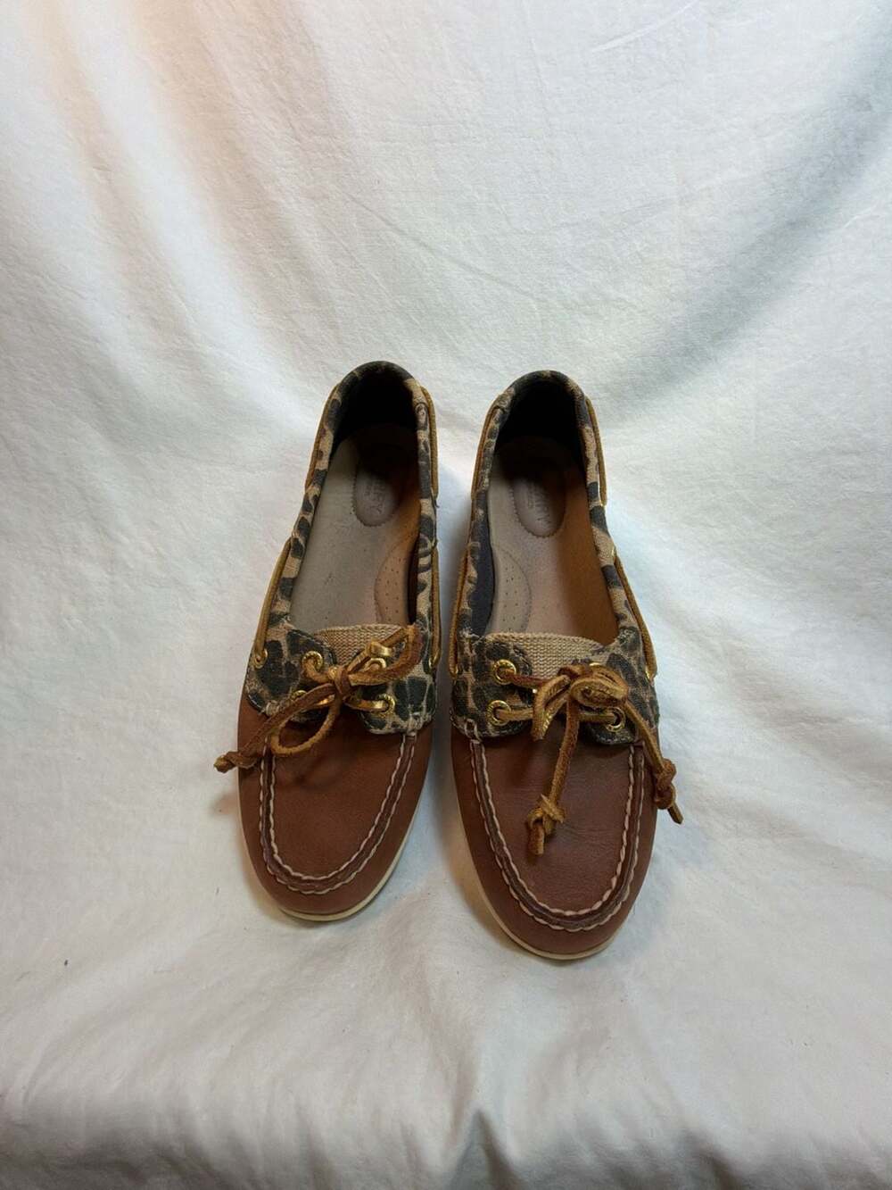 Sperry Top-Sider Women's Leopard Print Leather Boat Shoes
